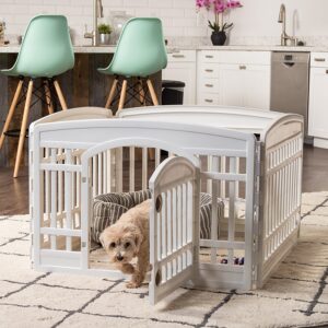 IRIS USA Dog Playpen - Pet Exercise Pen with Door